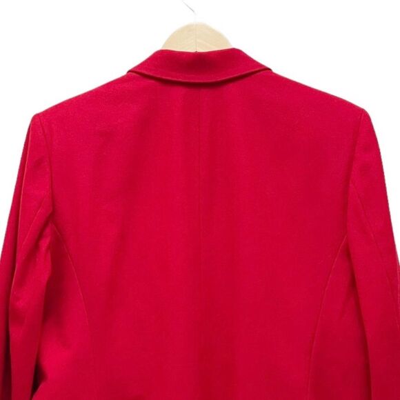 Vintage Pendleton Cherry Red Wool Blazer Womens Size 14 Oversized Preppy Classic - Picture 8 of 16
